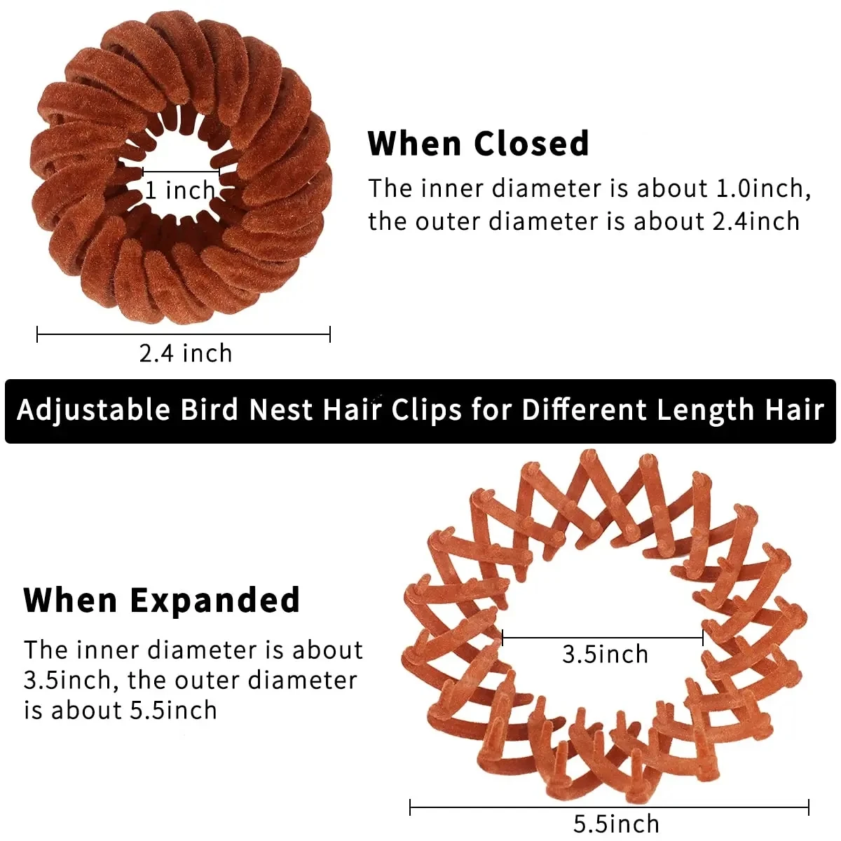 2Pcs Ponytail Hair Clips for Women Bird Nest Shaped Hair Claw Girls Simple Hairpin Lazy Braider Tool Women Hair Accessories