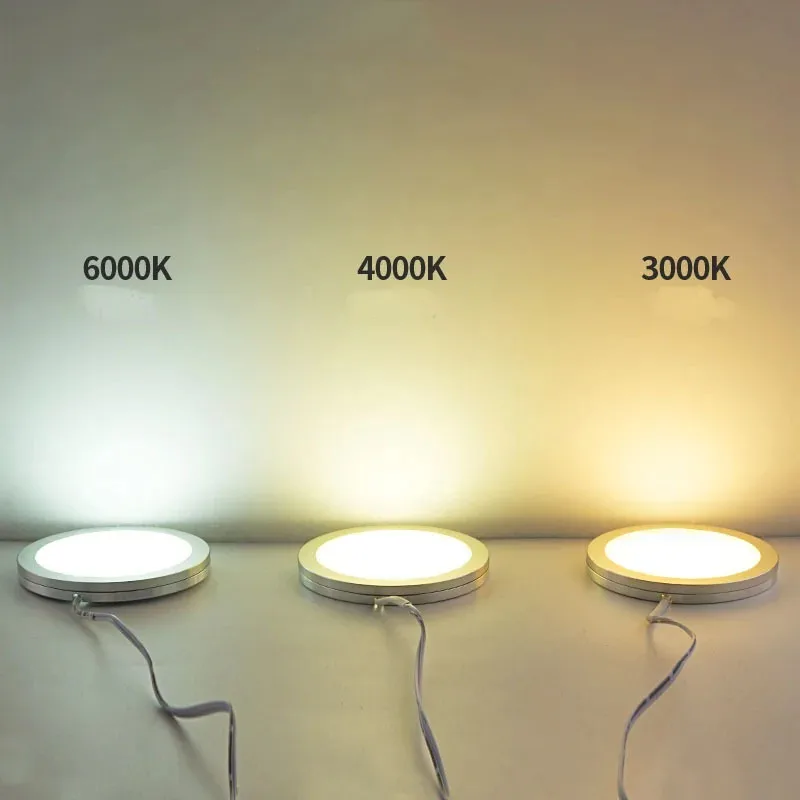 3PCS/lot LED Ceiling Spot 5W 3W Indoor Led Lamp 12V Thin Round Surface Mounted Light Showcase Display Cabinet RV Camper Van
