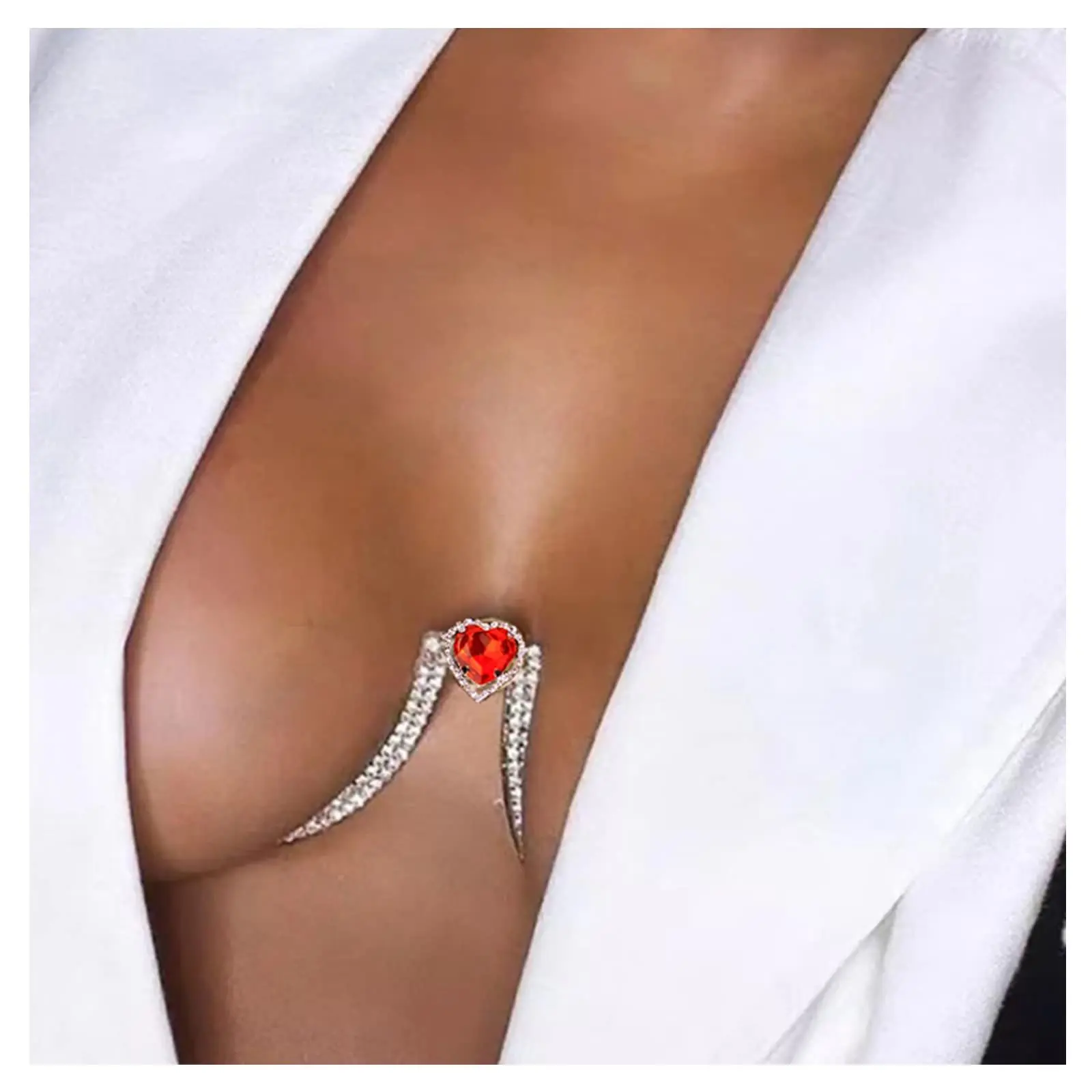 

Fashion Sexy Model Rhinestone Tide Arc Full Drill Support Drop Chest Waist For Women Body Chain Bridal Jewelry