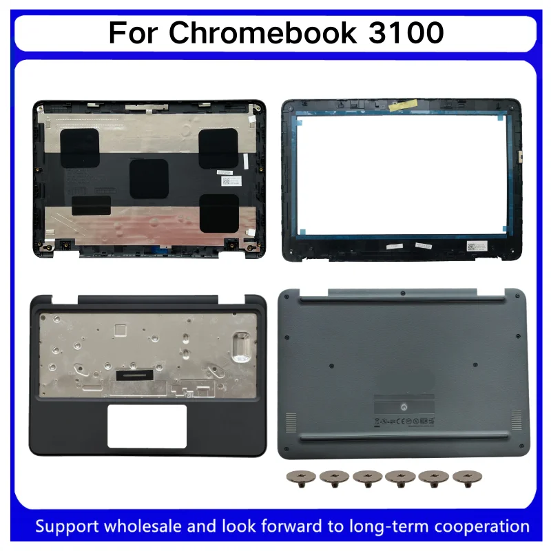 New For Kailxuling Chromebook 3100 LCD Back Bezel Cover 6C2J6 06C2J6 Palmrest Cover Bottom Case 0279W8 09X8D7 0PPWP2 02RY30