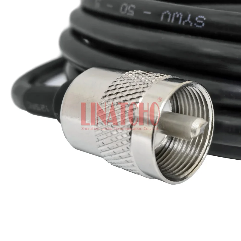 Cable de antena de Radio de coche, conector UHF PL259 macho a SO239 hembra, SYWV-50-5 FT1907 FT1807 FT-100DR, 5 metros