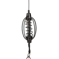 Classic Spring Style Bait Cage For Easy Fishing Plug-and-Play Improved Throw Weight Black 10x9.5x3.5cm Fishing Accessories