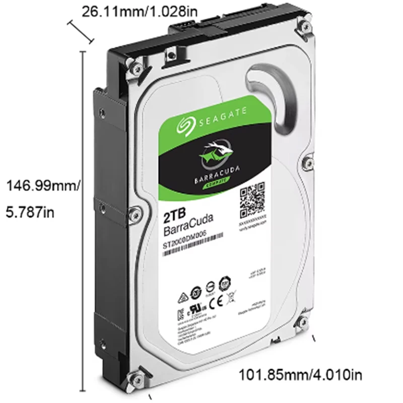 Seagate 2TB Hard Drive Disk HDD Desktop Internal HD 2000GB 2 TB Harddisk 7200RPM 64M 3.5