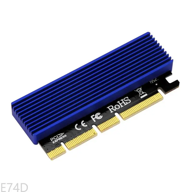 

E74D for M.2 NVMe to PCIE X4 X8 X16 Expansion Card PCIE 3.0 High Speed Hard Drive Converter Riser Adapter M2 SSD Plate
