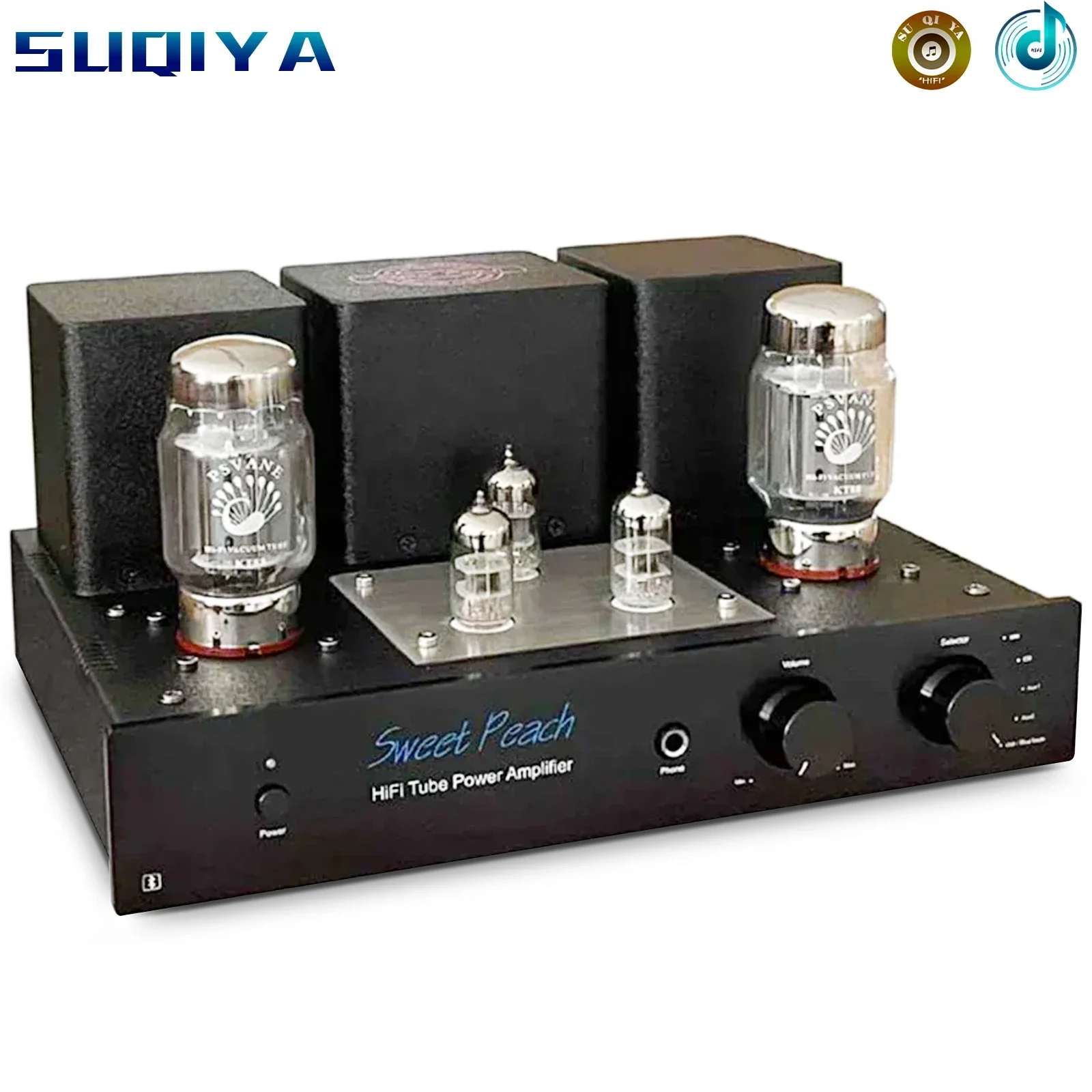 

XiangSheng Sweet Peach SP-KT88 Tube Amplifier HIFI EXQUIS Bluetooth 5.1 Triode USB DAC MM Phono Headphone EL34 lamp amp SPKT88