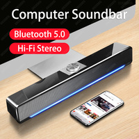 2024 LED TV Sound Bar AUX Wired Wireless Bluetooth Speaker Home Theater System Gaming SoundBar for PC TV Speakers for Computer