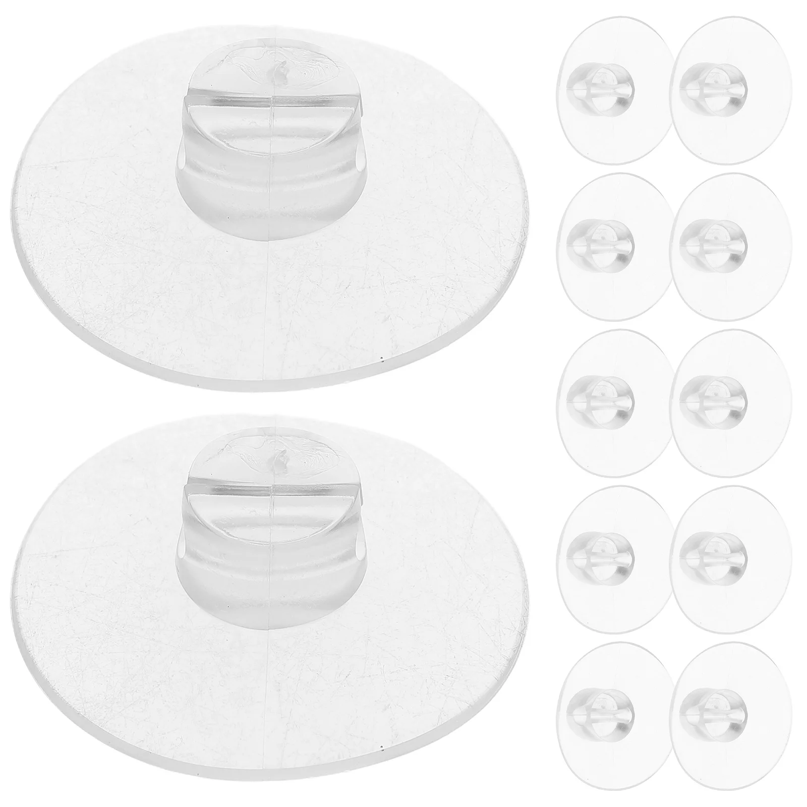 

20 Pcs Suction Cup Fixing Buckle Transparent Desk Mount Cable Clip ganizer Strong Hold Round Replacement Storage Hooks