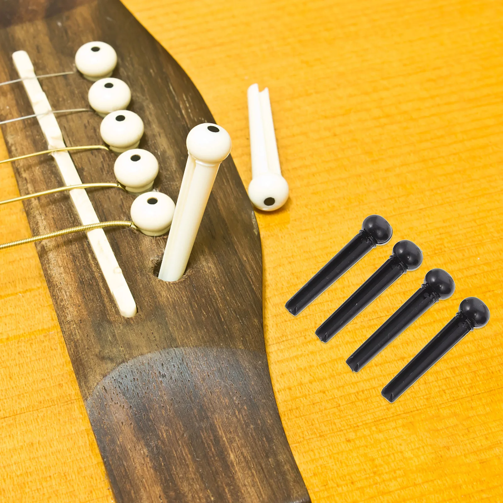 

1Set Guitar Parts Replacement Saddle Nut Bridge Pin Kit Assorted Color Repair Accessories for Acoustic Guitar Folk Strings