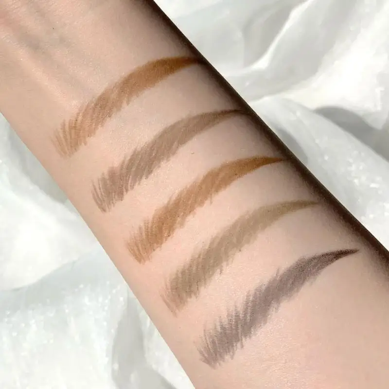 Lápis de sobrancelha ultrafino, cabeça dupla, longa duração, natural, à prova d'água, profissional, ferramenta de maquiagem