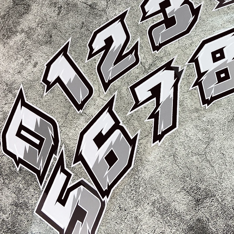 1PC Arabic Numeral Motorcycle Stickers Waterproof for DIY Motorbike Helmet Windshield Electric Scooter Side Panels Vinyl Decals view 5