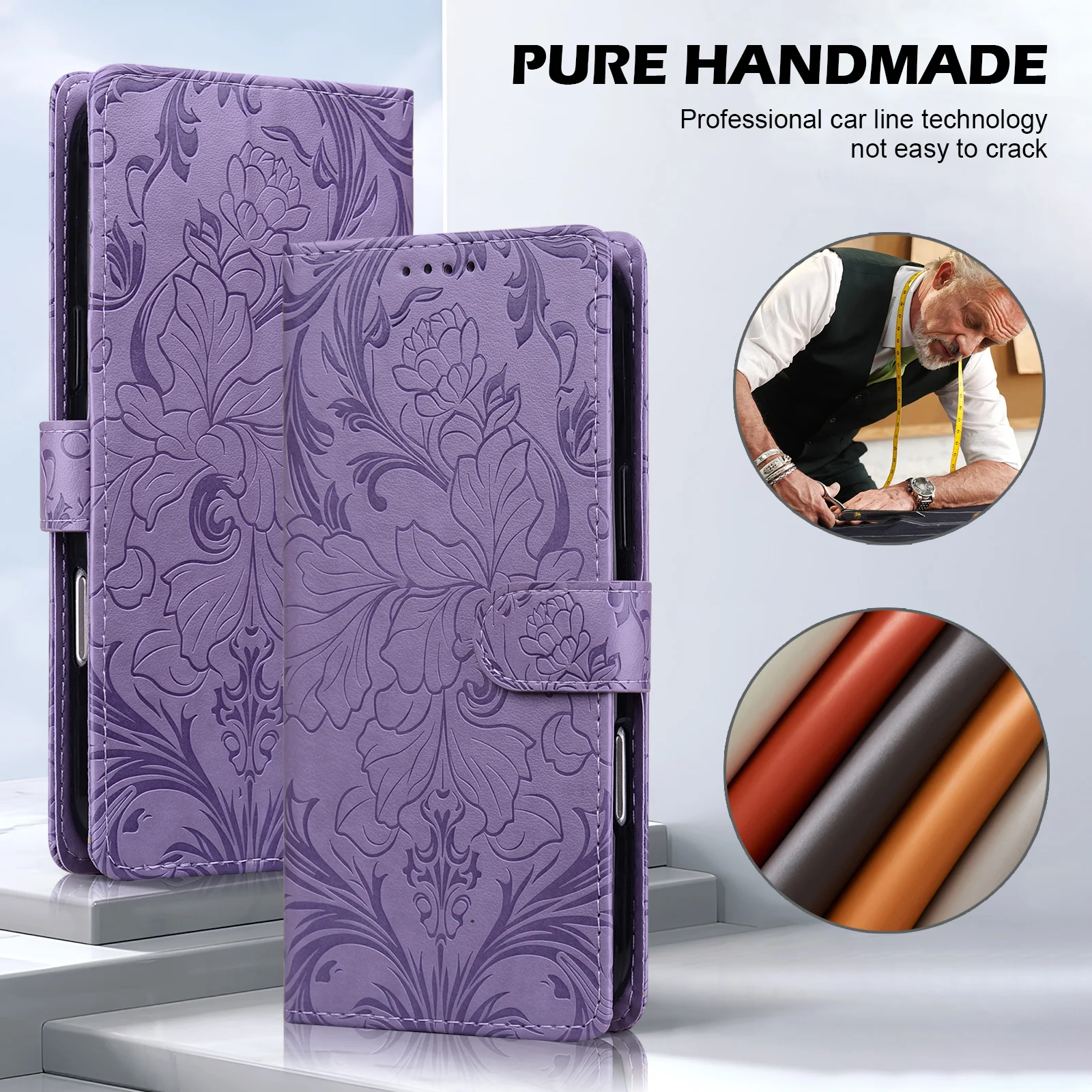 Magnetische Flip Leder Brieftasche Fall Für Samsung Galaxy A51 A52 A52s A53 A54 A55 A56 A70 A70s A71 A72 A73 A01 A02s A10 A11 4G/5G – Detail 6