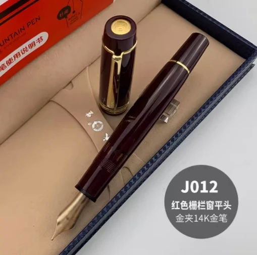 

Wingsung/Junlai 630 Resin Fountain Pen NO.8 Iraurita Fine Nib Brief Piston Gold Clip Business Writing school Stationery Gifts