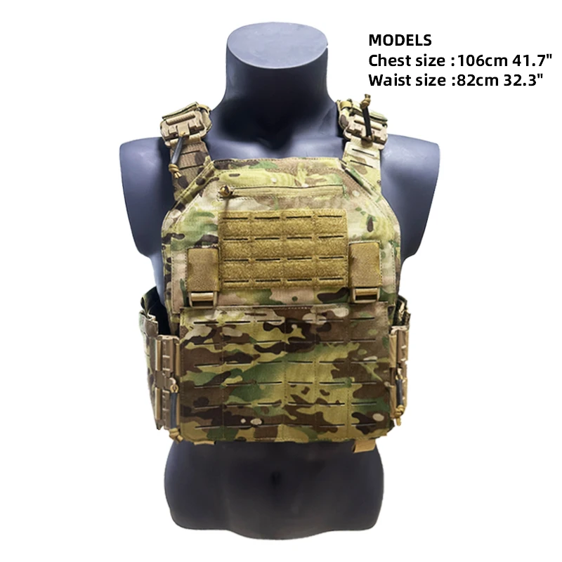 

New combat vest 6094 quick detachable light laser cut tactical vest black gear to carry Protective plate