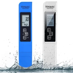 Digital Water Quality Tester TDS EC Meter Range 0-9990 Multifunctional Water Purity Temperature Meter TEMP PPM Tester