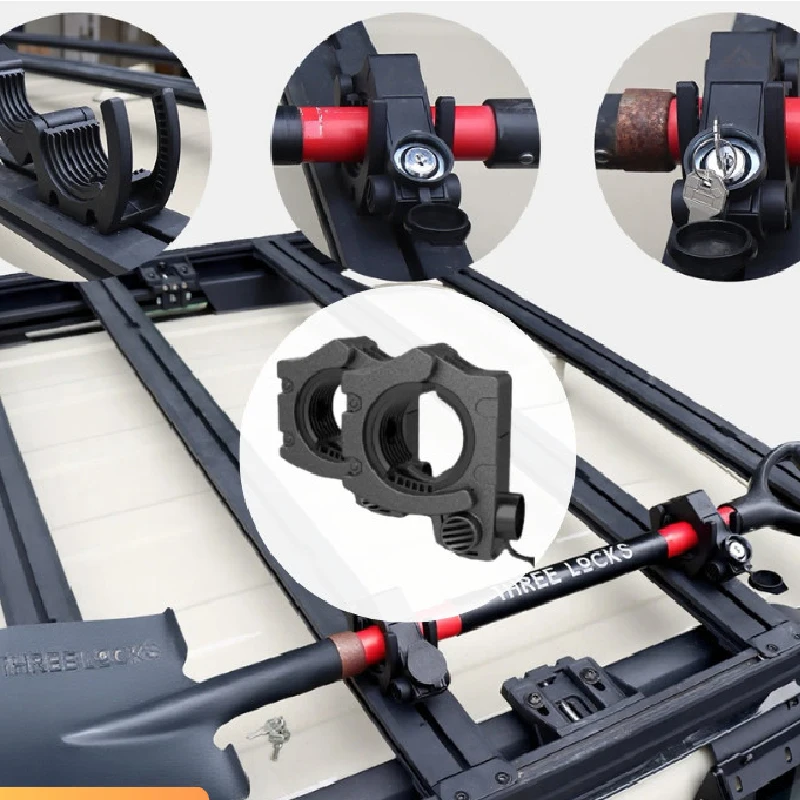 Roof Rack Shovel Mount Bracket Heavy Duty for Jeep Wrangler GWM Tank 300 Off-Road Crossbar Platform Tool Fixing Car Accessories