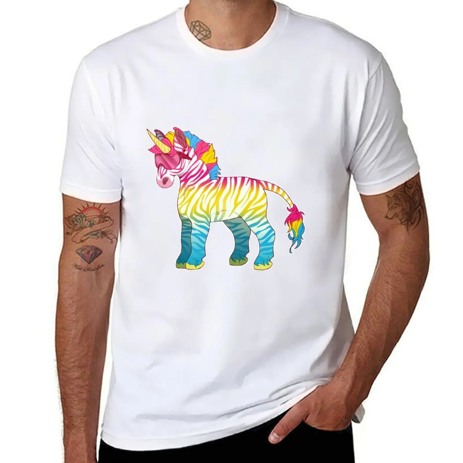 

Pride Zebracorn - Pan Pride T-Shirt anime t shirts oversize g man t shirts for men T-Shirt