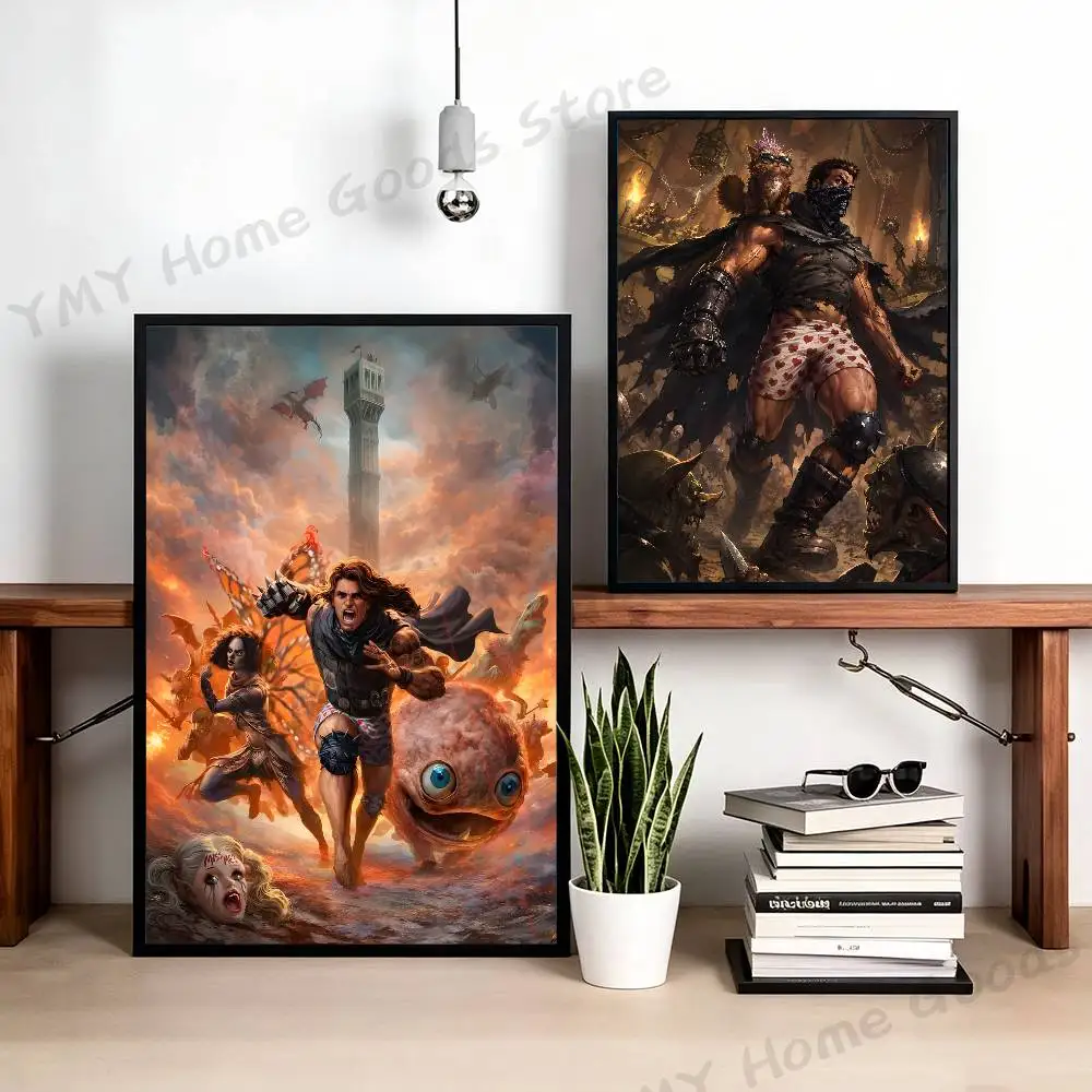 Novel D-Dungeon C-Crawler C-Carl Poster For Wall Prints for Living Room Bedroom Office Home Decoration Gift