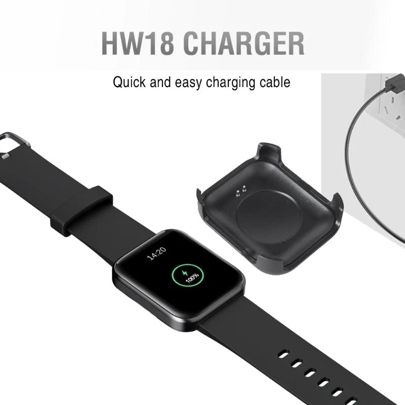Power Adapter CRADLE DOCK BASE BASE UNTUK WATCH HW18 untuk SmartWatch Portable USB Fast Charging Cable