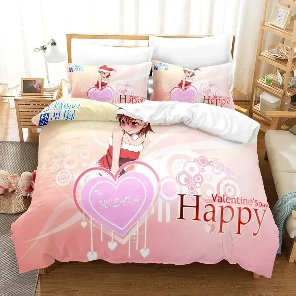 3D Printed Anime A Certain Magical Index Bedding Set Single Twin Full Queen King Size Bed Set Adult Kid Bedroom Duvetcover Sets