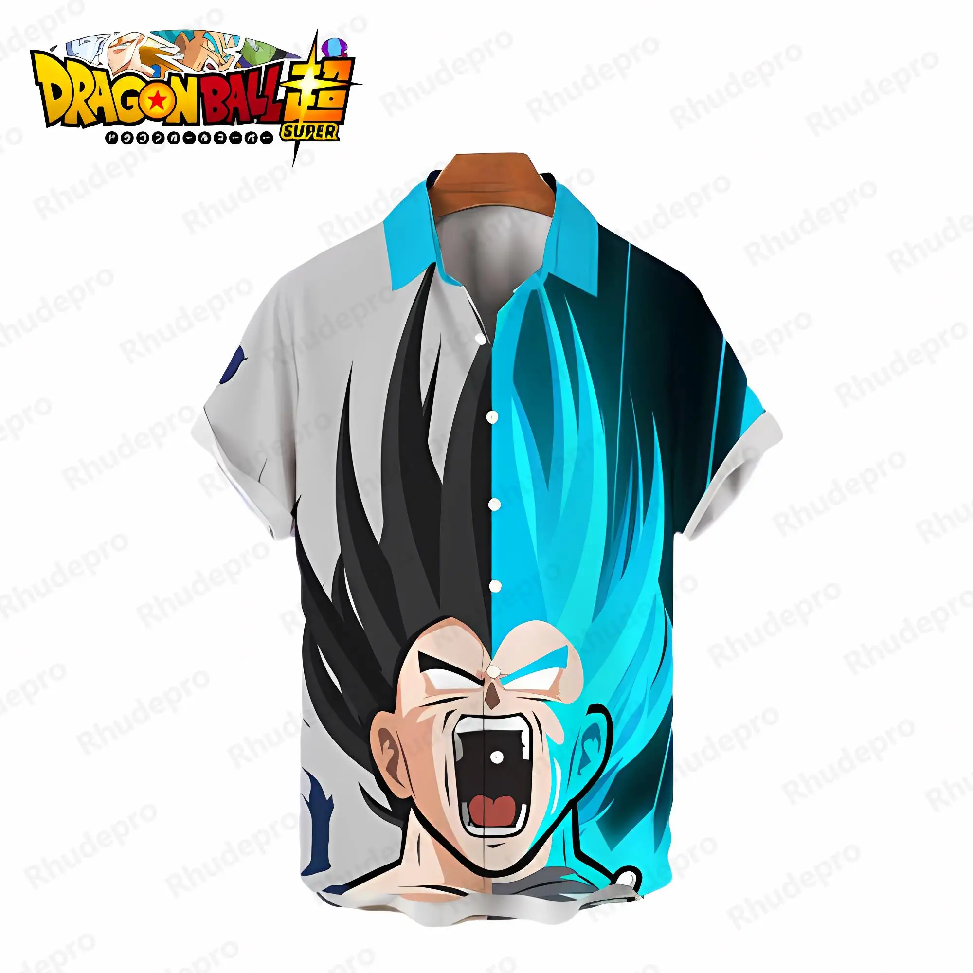 

Men's Shirt Vegeta Clothes Dragon Ball Z Oversized Anime 2024 Streetwear Beach Style Goku High Quality Seaside Trip Fashion