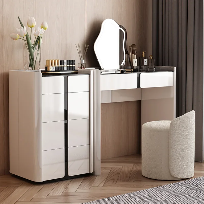 Makeup Mirror Luxury Dressing Table Sets Luxury Nordic Storage Dressers Modern Girls Tocador De Maquillajes Bedroom Furniture
