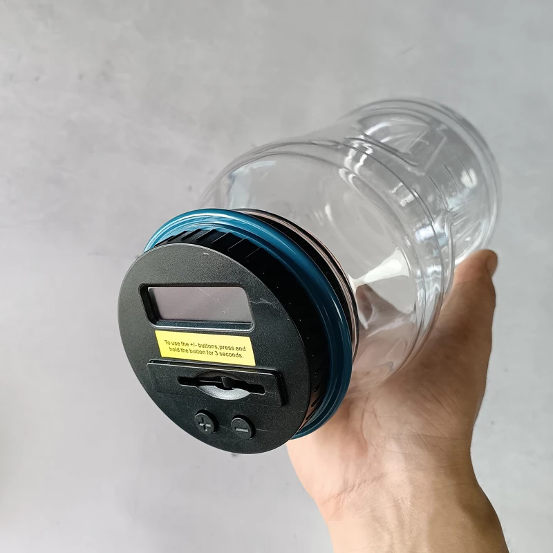 Dollar Coin Electronic Deposit Box Coin Counter Digital LCD Coin Counter Deposit Box Coin Storage Box Gift Christmas Gift for Hi