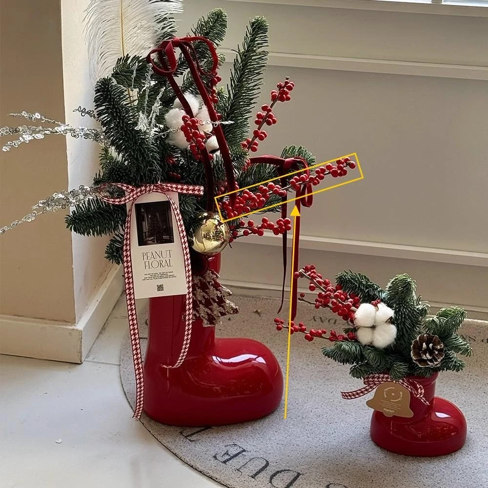 

Красные сапоги, керамическая ваза, рождественские вазы, украшения, сани, рождественская шляпа в форме автомобиля, ваза для цветов, вечерние настольные украшения, домашний декор