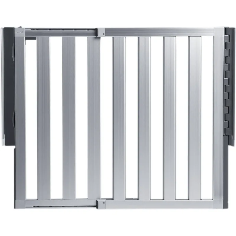 

Loft Hardware Mounted Baby Gate for Stairs, Hallways and Doors, Extends 26.5"- 40" Wide, Silver Aluminum