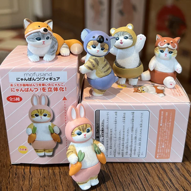 

Anime Mofusand Cat Blind Box Cos Panda Rabbit Fox Action Figure Model Toy Decoration Ornaments Xmas Gift