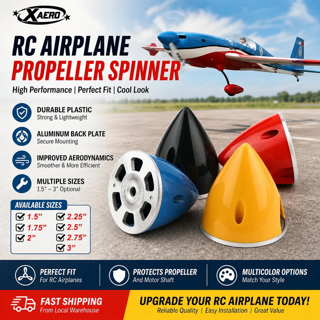 Xaero Multicolor 2 Blades Plastic Prop Spinner Cone With Aluminum Back For RC Airplane 1.5