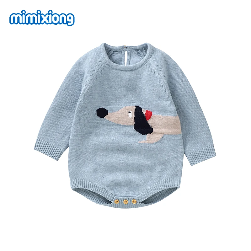 Infant Baby Boys Girls Bodysuits Clothes Autumn Outerwear Newborn Crew Neck Long Sleeve Knit Onesie 0-18m Autumn Toddler Outfits