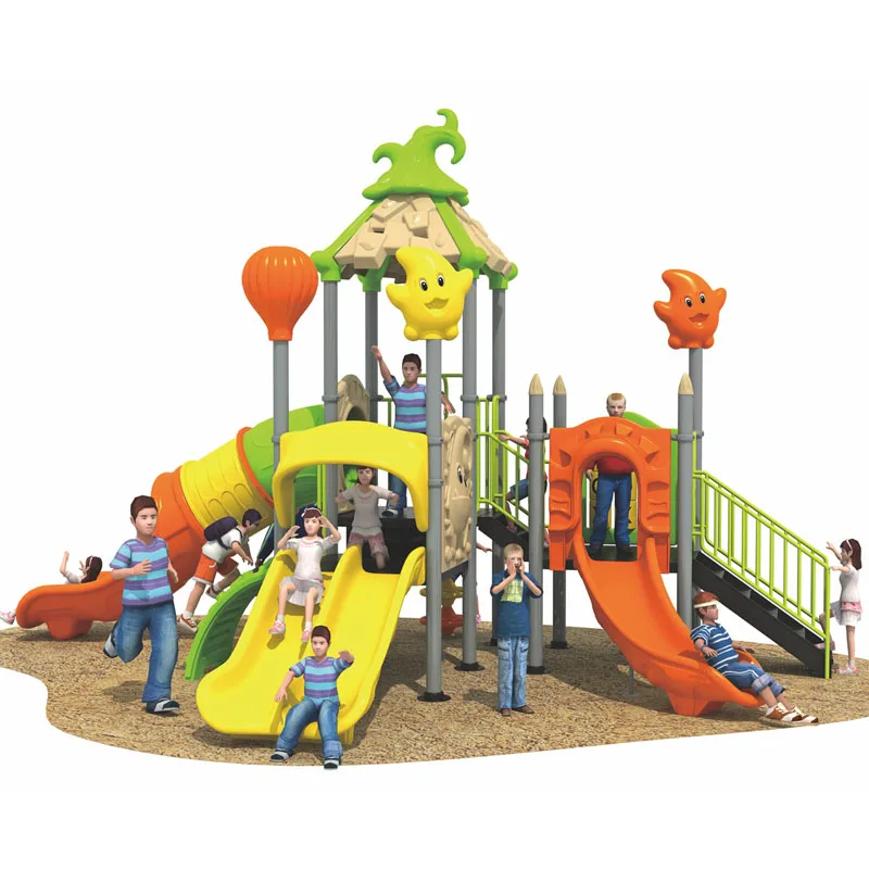 Large Small Combo Slide for Kindergarten New Outdoor Park Magic House Series Plastic Amusement Equipment for Sports Park2026