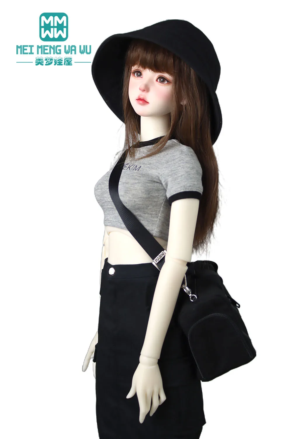 Se encaixa 1/3 1/4 roupas de boneca bjd dd sd moda curta camiseta brinquedos presente de natal