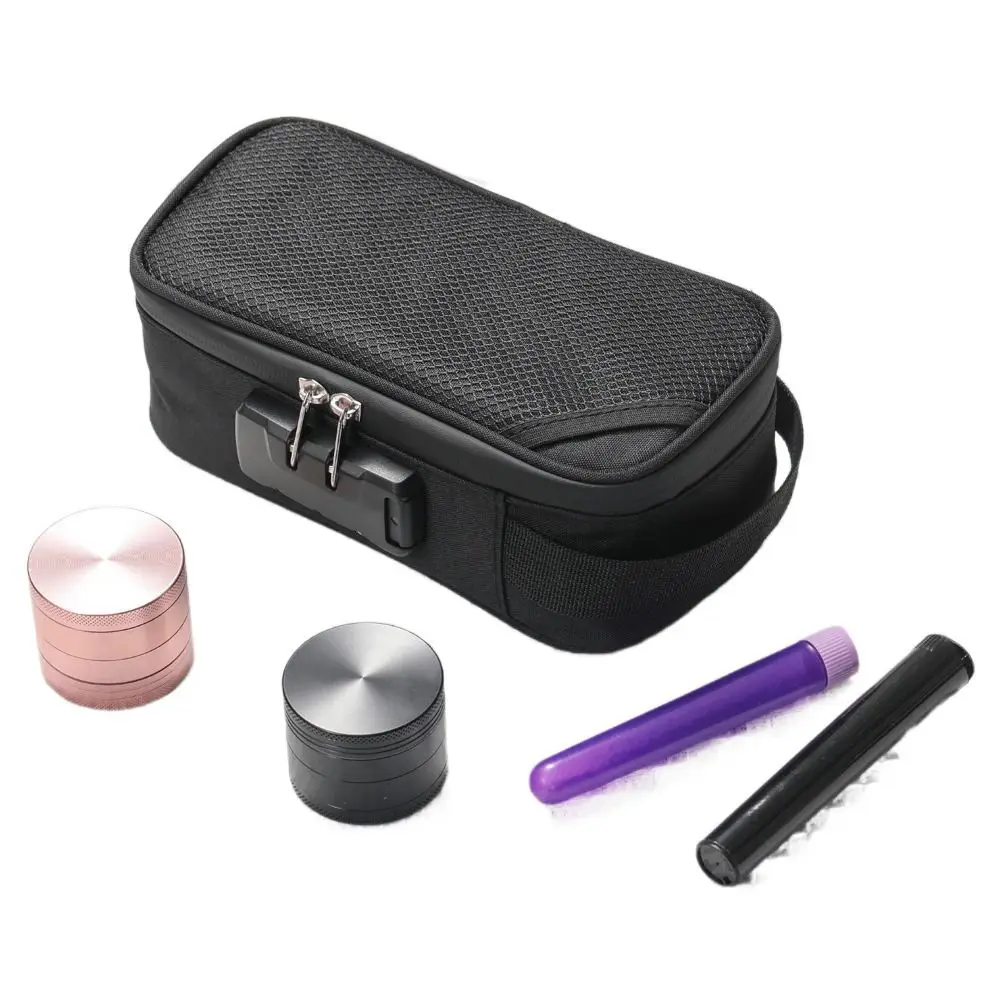 

Combination Lock Smell Proof Bag Waterproof Smooth zipper Odorless Storage Case Blocks Out Smells Carbon Lined Medicine Lock Box