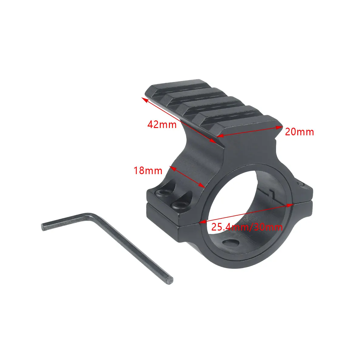 Soporte elevador táctico para mira reflex HD101 – montura 25-30mm - imagen 2