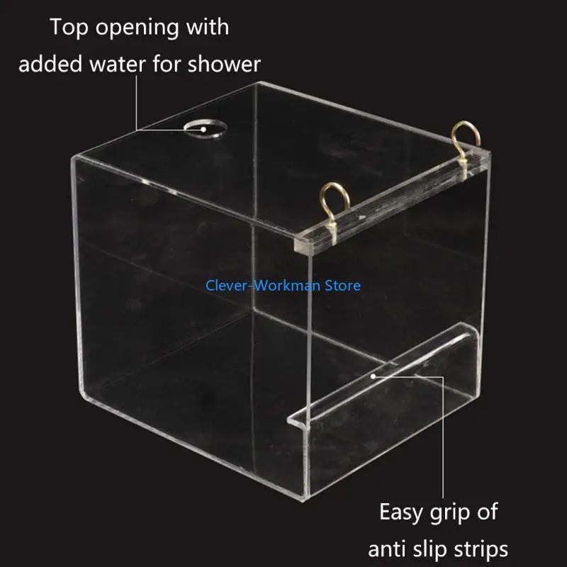 24TD Parrot Clear Bathbond مع ملحقات حمام القفص بطيور لطيور Conurs Lovebirds