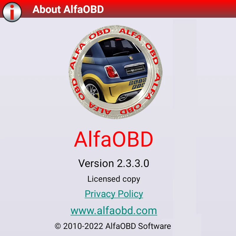 2025 AlfaOBD v 2.3.3.0 For Android Licensed - Diagnosis For Alfa/Fiat/Lancia/Abarth/Dodge/RAM/Chrysler/Jeep/Peugeot/Citroën