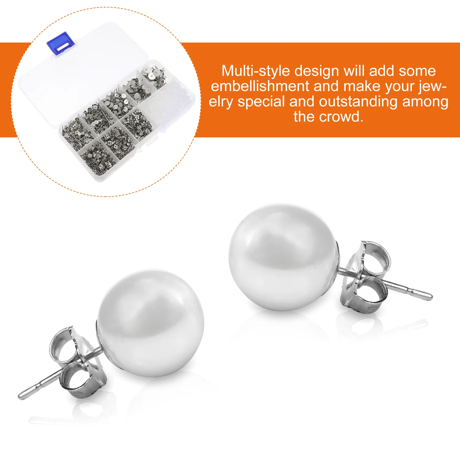 

1 коробка, вилка для сережек, аксессуары для ювелирных изделий, стильные спинки для сережек для самостоятельного изготовления и ремонта ювелирных изделий, стопоры для ушей