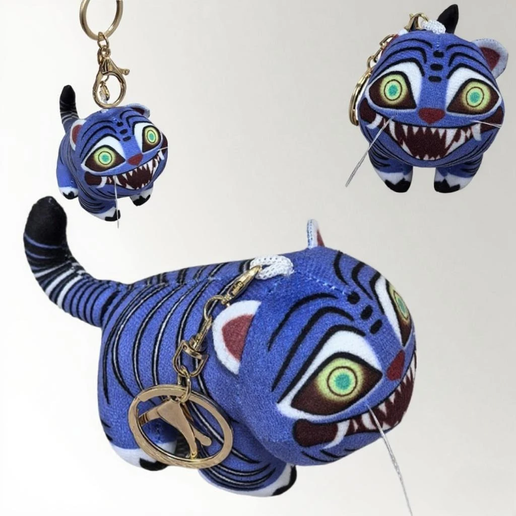 

2025 Hot Anime Movie Kpop Demon Keychain Tiger Pendant Keyring Backpack Hanging Decorations Halloween Carnival Props Kids Gift