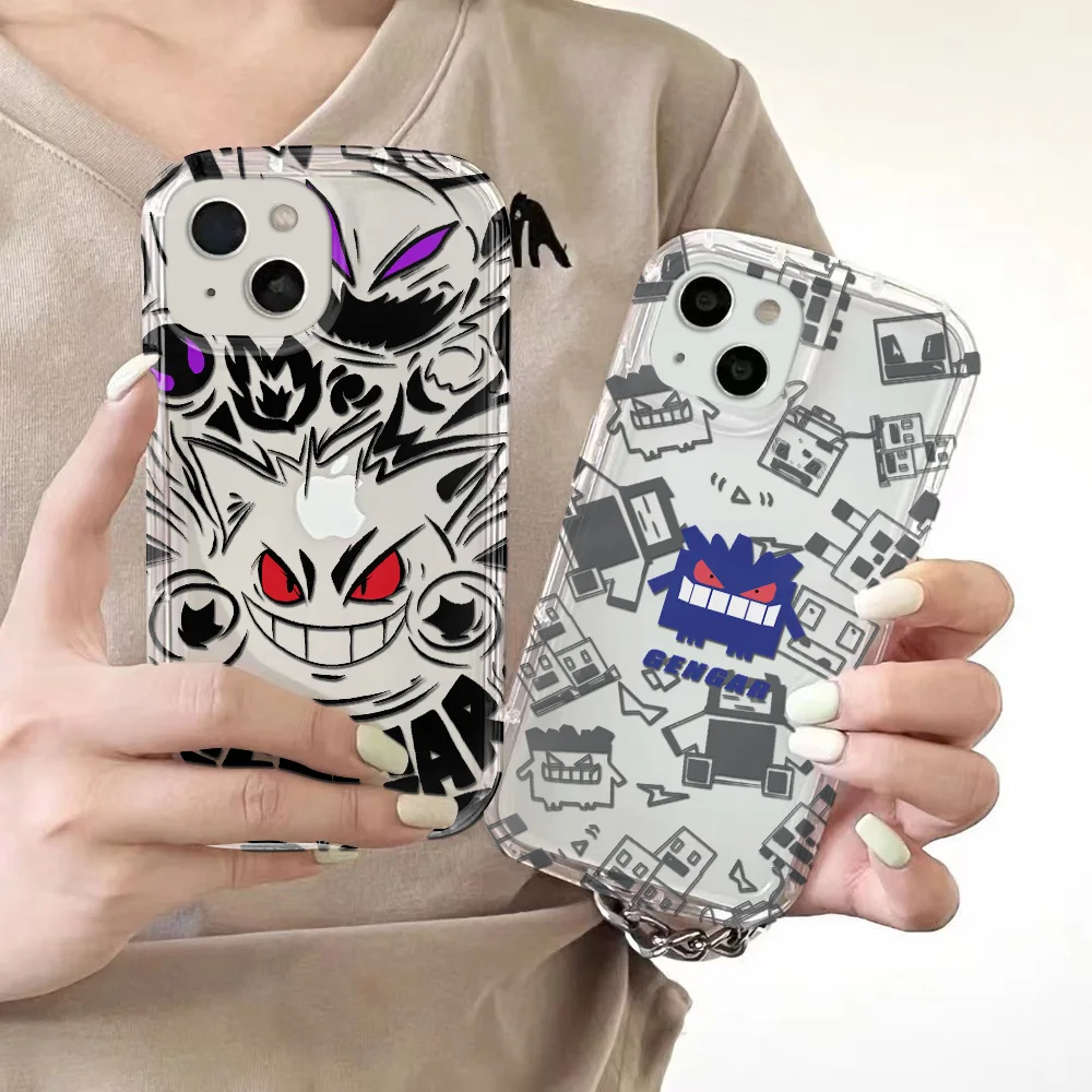 

Anime P-Pokemons Gengars Clear Phone Case for OPPO A15 A16 A17 A31 A53 A54 A57 A60 A74 A92 A93 A94 A98 2020 4G 5G Airbag Shockp