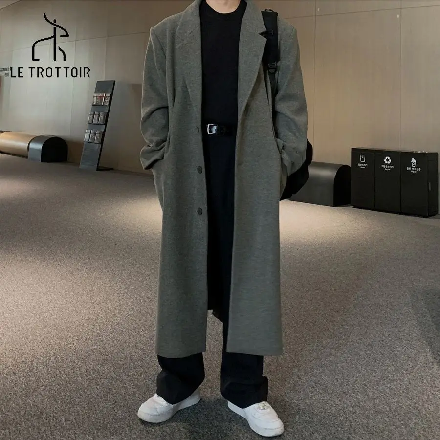 

Trench Coats Man Gothic Waterproof Cotton Padded Slim Outdoor Camping Hiking Autumn Demi Season Breathable Khaki Stylish Lapel