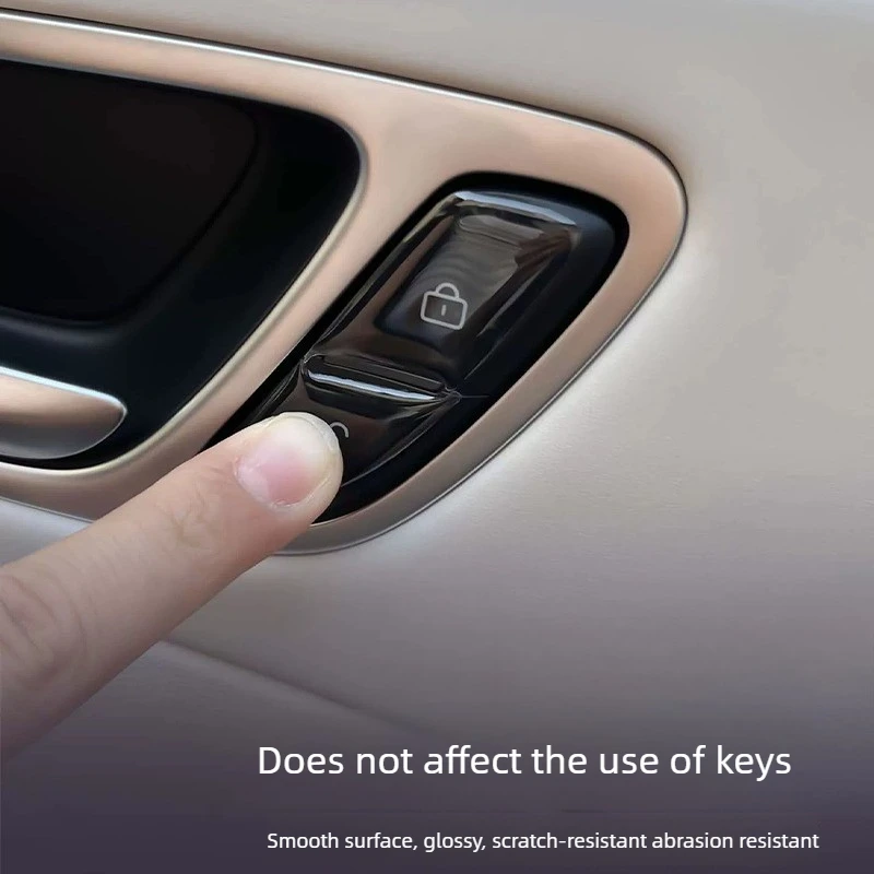 For 2026 MG4 Door Lock Button Drip Glue Protective Sticker, Anti-scratch Interior Decoration Trim, Car Modification Accessories