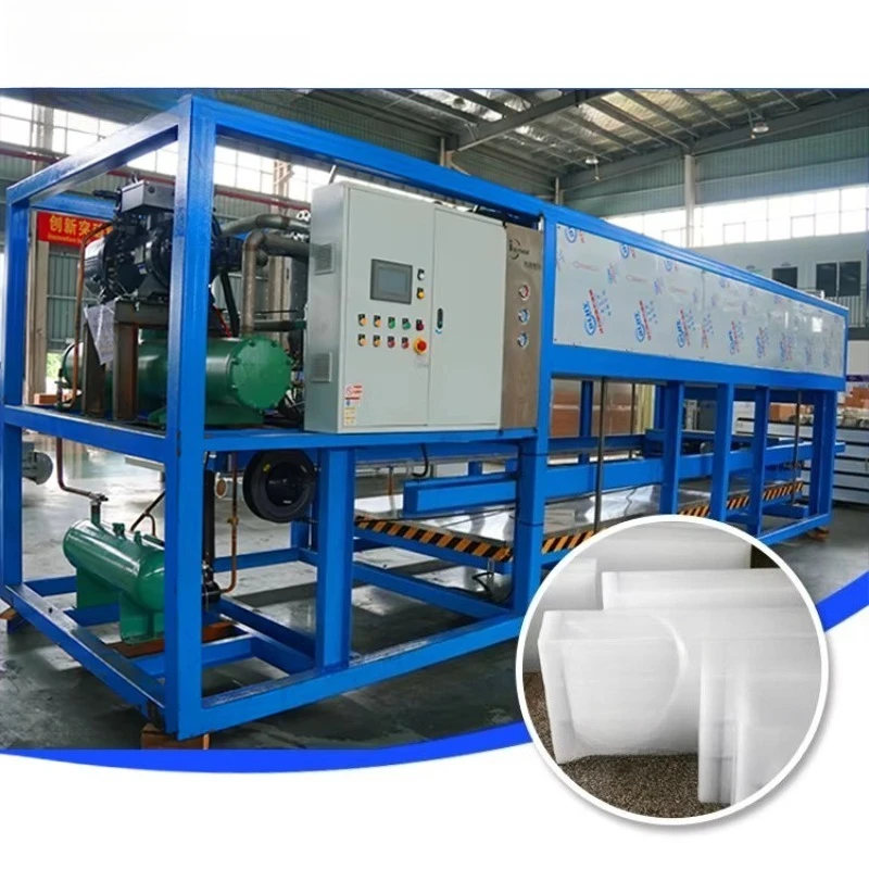 Customized Industrial Automatic 10 Ton Direct Cooling Block Ice Machine High Efficiency Heavy Duty For Fishery And Factory Use