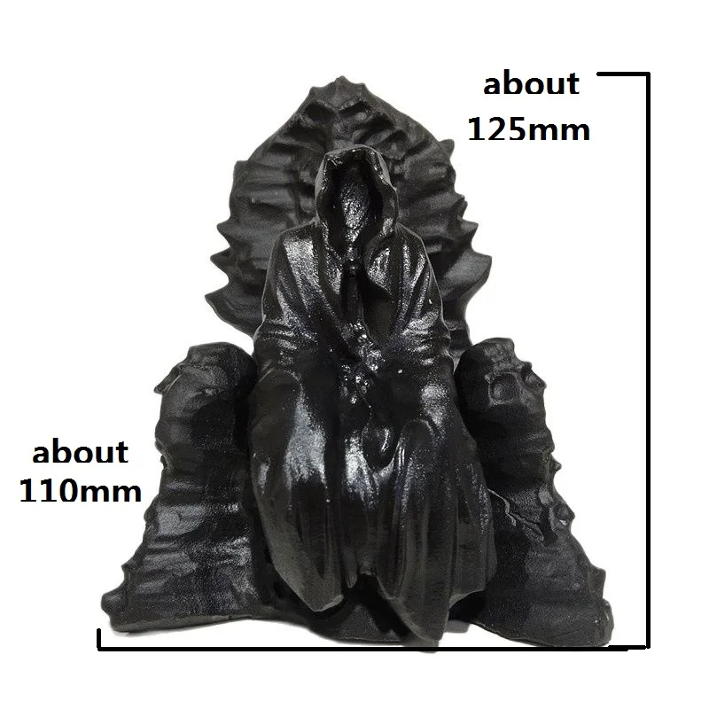 Natural Stone Obsidian Crystals King Throne Statue Home Decor Feng Shui Ornaments And Wicca Witchcraft Healing Sorcerer Figurine