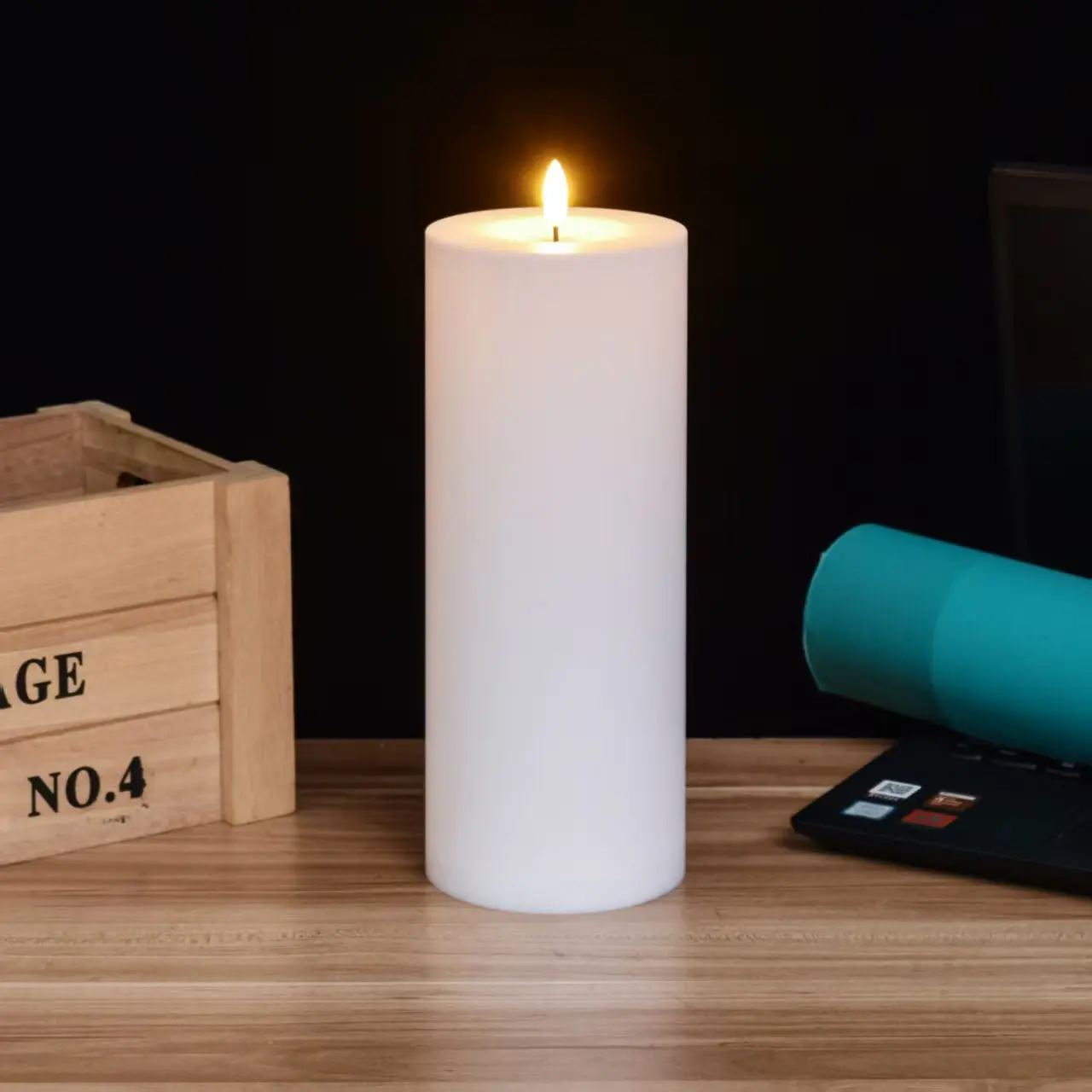 35-10cm Outdoor-Säulenkerze & Fernbedienbare IP44 Atmosphärenlampe für Hochzeiten und Partys, Flammenlose Warmweiße LED-Nachtlampe – Detail 5