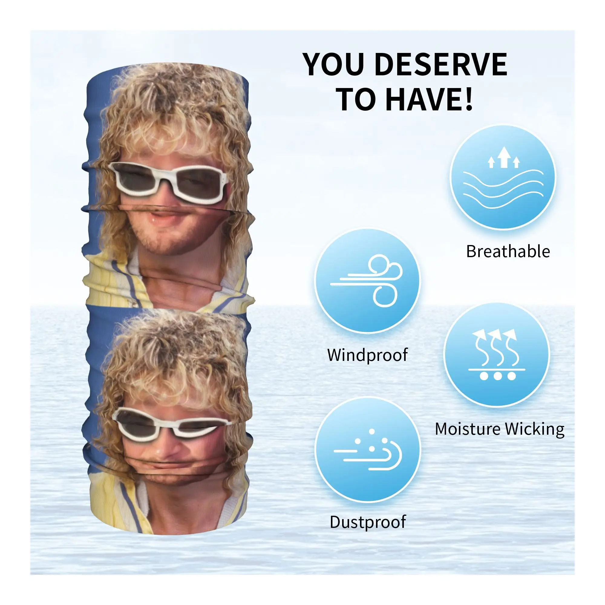 Custom Jul Winter Headband Neck Warmer Women Men Ski Camping Tube Scarf Singer Face Bandana Gaiter