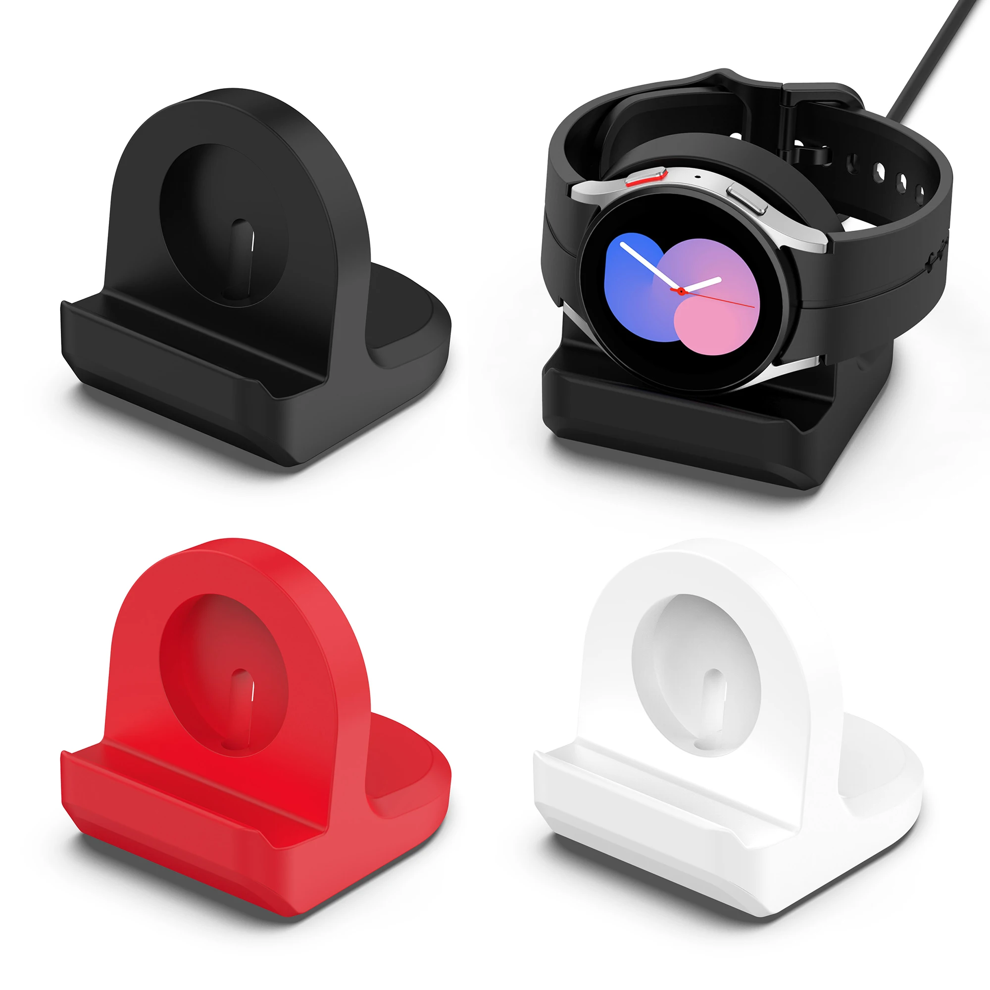 

Silicone Charger Dock Holder for Samsung Galaxy Watch 6/Watch 6 Classic/Watch5/Watch5 pro Charging Stand Charger Base