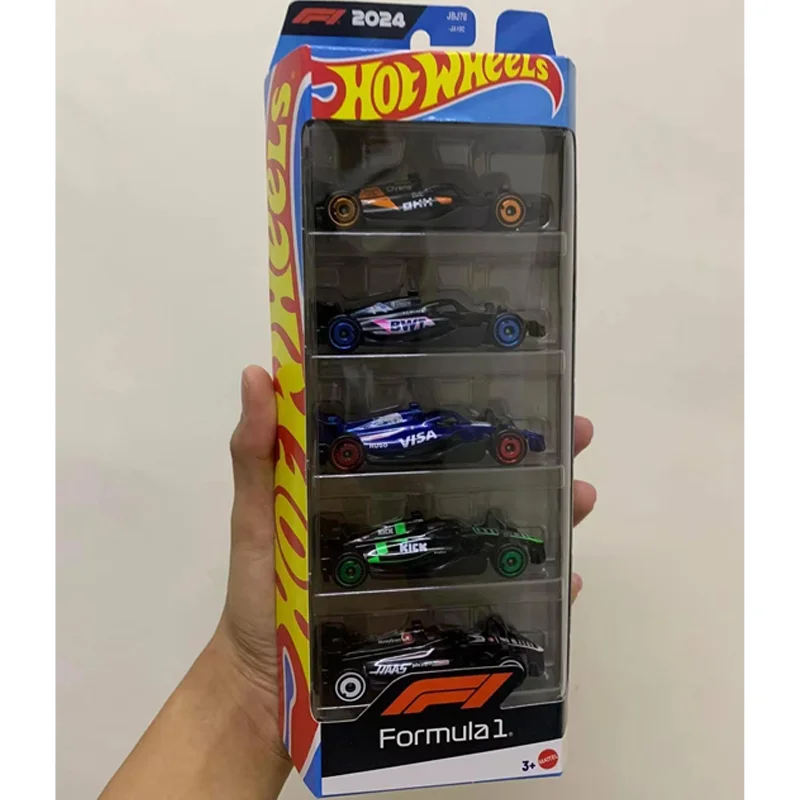 Mattel Hot Wheels X Formula 1 1/64 5 Packs Moneygram Haas F1 Team Kick Sauber F1 Team Collectible Car Toys Diecast Vehicle