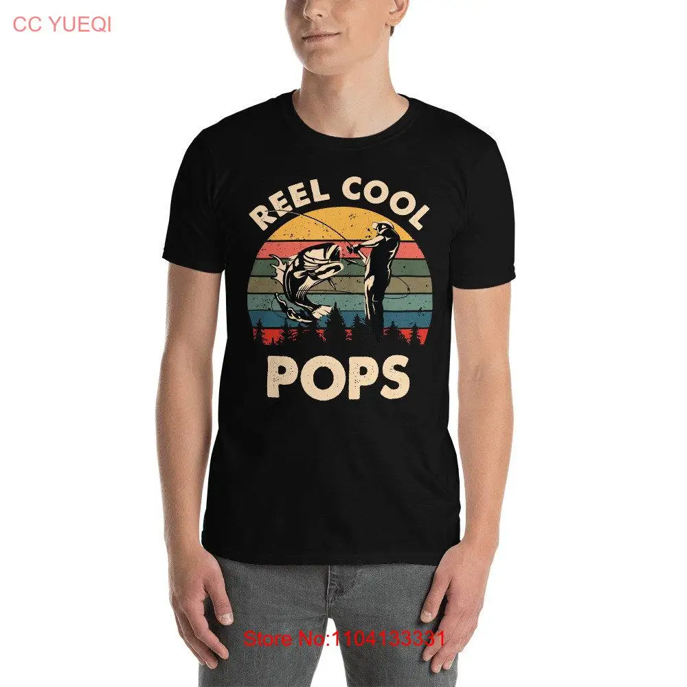 Pops Reel Cool T Shirt Retro Fishing Vintage Father's Day long or short sleeves