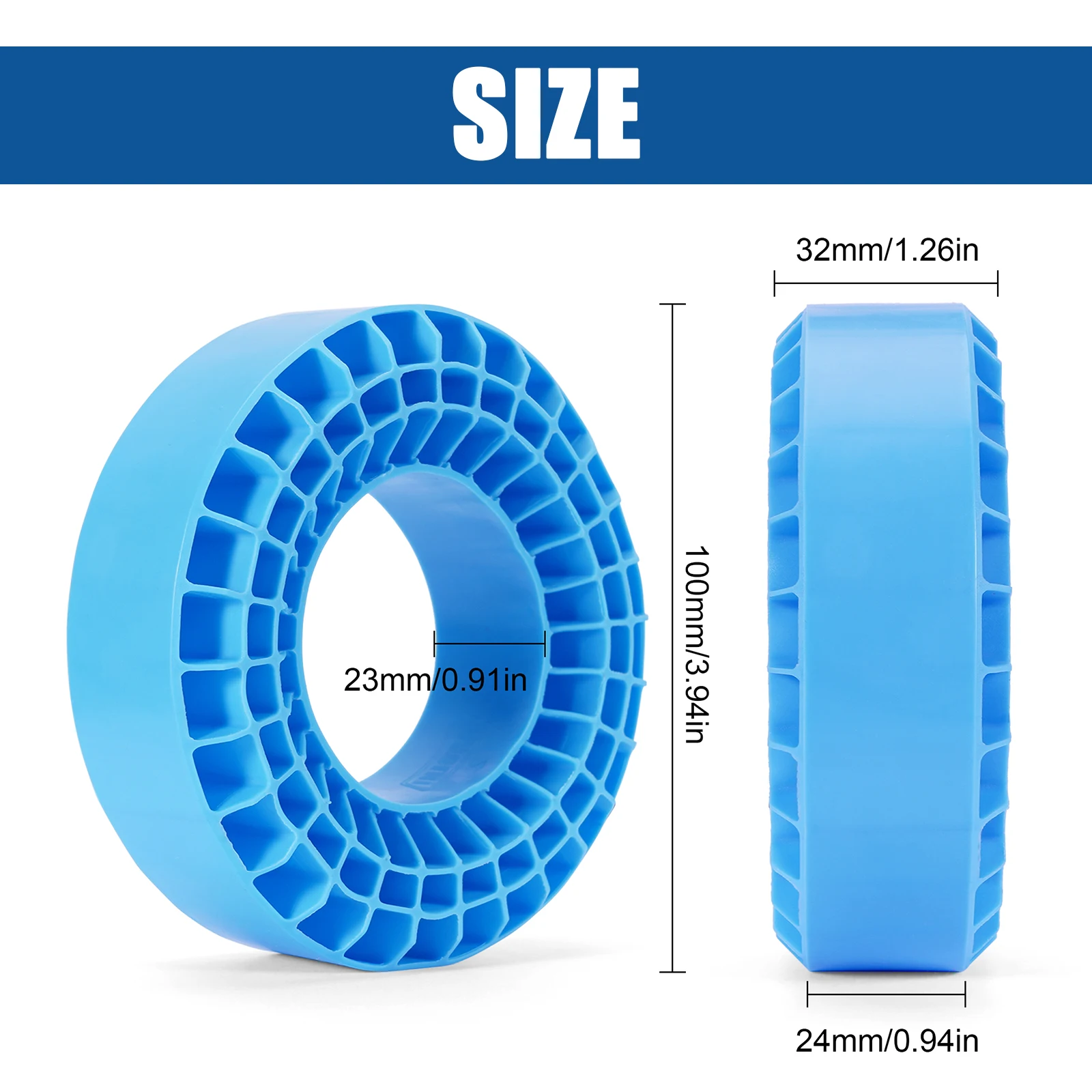 Injora 4 Stuks Siliconenrubber Inzetstukken Schuim Voor 106-108Mm (4.19 "Od) 1.9" Banden